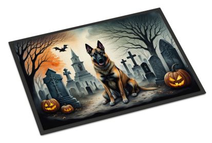 NEW Belgian Malinois Spooky Halloween Doormat Front Door Mat Indoor Outdoor Rugs for Entryway, Non Slip Washable Low Pile, 18H X 27W