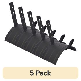 (5 pack) Metal Hose Hanger in Black Color, Holds up to 100 Feet (30.4 m) of 5/8 inch Standard Vinyl Hose