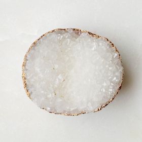 Golden Edge Natural Stone Device Grip (Color: Raw White)